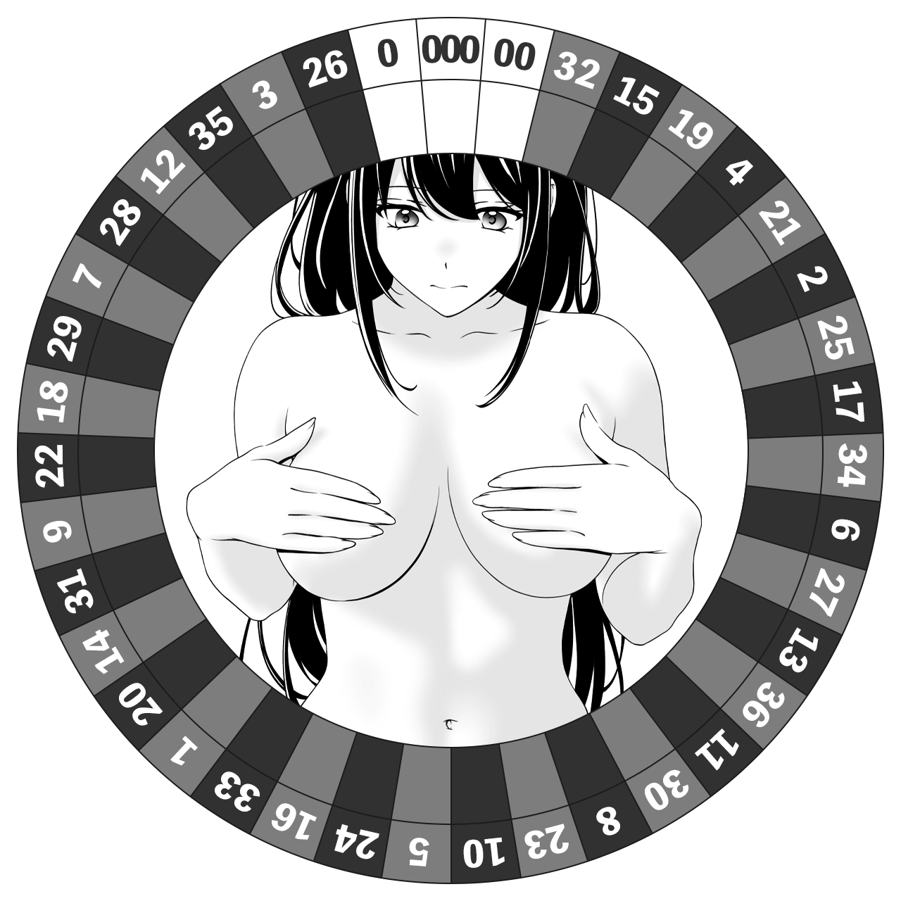 Cruise ship roulette wheel layout